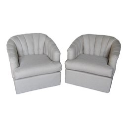 70s Vintage Shellback Swivel Chair Set Of 2