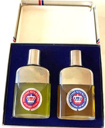 VINTAGE NOS-British Sterling After Shave & Cologne Gift Set NEW IN BOX (read Description)