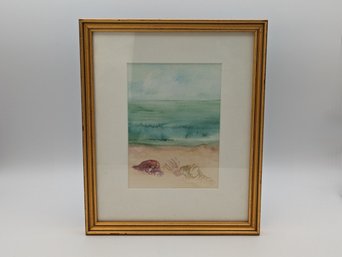 Framed Unsigned Seaside Painting