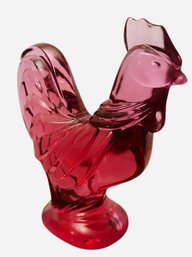 Vintage Fenton Large Pink Rooster 5 Inches