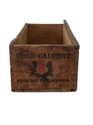 Vintage Wooden Lord Calvert Box Product Of America