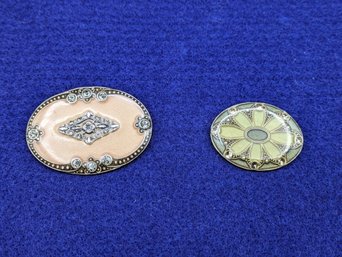 2 Designer Catherine Popesco Brooches From France