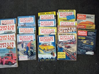 1950's Vintage Collection Of Popular Mechanics And Popular Science Magazines