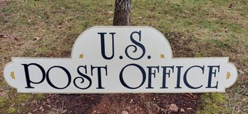 Large 82' Hand Painted U.S Post Office Wooden Sign