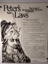 Poster Peter's Law - The Creed Of The Sociopathic Obsessive Compulsive (Laminated)