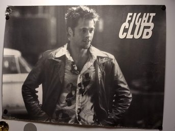 Poster Fight Club Featuring Brad Pitt Printed In England