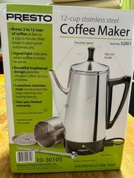 PRESTO 12 Cup Stainless Steel Coffee Maker