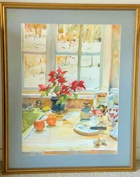 Signed Charles Reid Framed And Matted Watercolor Print  38' X 30'