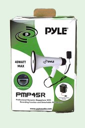 Pyle 40 Watt Professional Dynamic Megaphone With Recording Function And  Detachable Microphone PMP45R ( NIB)