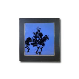 28x26 Mongol Horseman - Ink On Acetate - Signed Alton S. Tobey