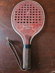 127 - Vintage Sportcraft Super-Pro Wood Paddle Tennis Racket Racquet Made In USA - Excellent Cond