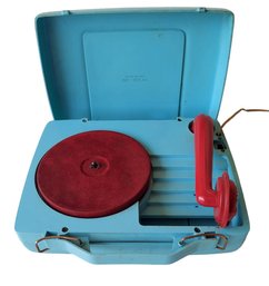 Vintage 1950s Sonic Capri Deluxe Phonograph Record Player  Works