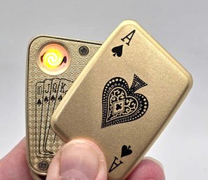 Ace Of Spades Electric Lighter With Charger