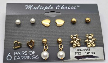 Six Pair Of Vintage Earrings