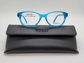 Guess Turquoise Blue Green Clear Demo Lens Eyeglass Frames With Case
