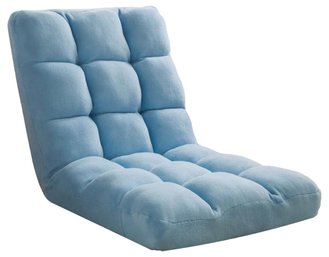NEW!  Inspired Home Loungie Blue Microplush Floor Chair