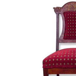 Victorian Eastlake Upholstered Seat And Back Side Chair
