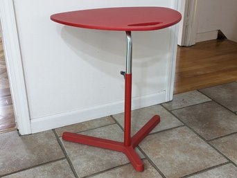 Adjustable Small Red Table - Fits Anywhere!