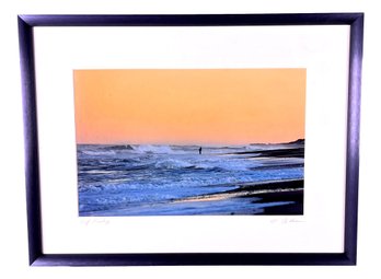 Surf Fishing By Mike Peru, Signed Photograph
