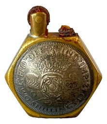 Antique Trench Art Lighter Made From Two Shilling Coin 1942