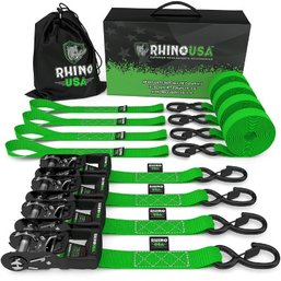 Rhino USA Heavy Duty Ratchet Tie-Down Kit
