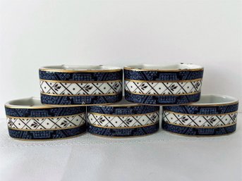 Royal Doulton Fine Bone China Booths 'royal Old Willow' T.C. 1120 NAPKIN RINGS- 1981