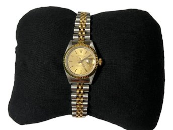 Ladies Rolex Datejust 69173 Two Tone Jubilee Bracelet With 18k Gold And Stainless Steel