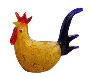 Murano Art Glass Rooster Paperweight