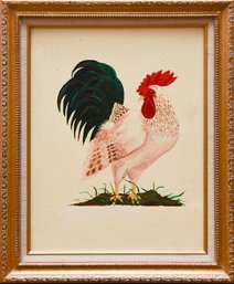 Original Painting Of Chicken By Artist Stanley Bekey 1998