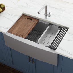 Ruvati Verona RVH9300 36' Apron-front Workstation Farmhouse Single Bowl Kitchen Sink Stainless