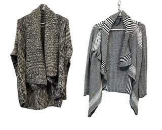 2 Women's Open Front Draped Cardigan Sweaters By Michael Star & Paper Crane Sizes - XS/s