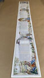 Jewish Ester Scroll Canvas Limited Edition Art Print Judaica Torah 80 Long