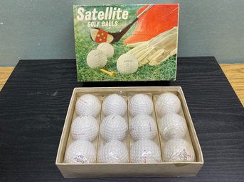 12 Vintage Plymouth Satellite Vitalized Golf Balls Unused 1960s In Original Box.