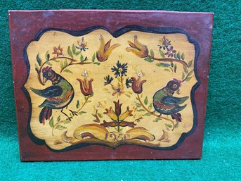 Vintage Painted Toleware Box. Beautifully Done.