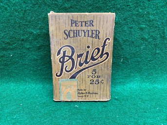 Antique Peter Schuyler Brief Cigar Box With Tax Stamp. Yes Shipping.