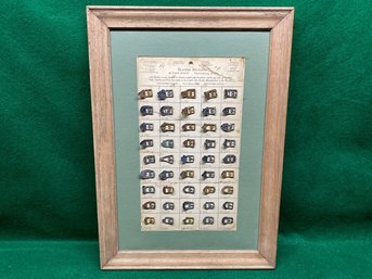 Blacher Brothers. Providence R. I. Salesman Sample Card Of Buckles. 45 Buckles. Circa 1900. No Shipping.