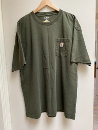 Vintage Carhartt Moss Green Short Sleeve T-Shirt Size XL Loose Fit 100 Cotton. Yes Shipping.