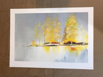 David Lee ' First Frost ' Vintage Art Print / Lithograph 1978 Plate Sig