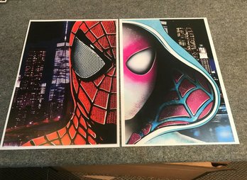 Set Of Spider-Man And Spider-Gwen Fine Art Prints From New York City Comic Con 2018, Signed By The Artist Jame