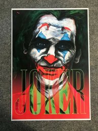 The Joker Joaquim Phoenix, Fine Art Print From New York City Comic Con 2018, Signed By CHOD