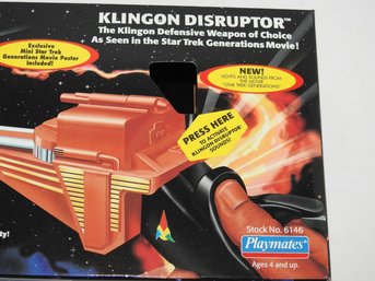 Vintage Star Trek Klingon Disruptor In Never Opened Box Nice Shape