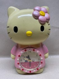 Vintage Hello Kitty Alarm Clock. For Parts Or Repair.  Clean Battery Compartment. Not Working.
