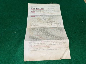 Antique Historical  Document 'This Indenture' 1912. William J. Doyle. Westchester County. State Of New York.