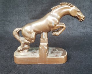 Nuart Creations Jumping Horse Bookend Cast Metal Art Deco