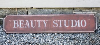 Vintage Handpainted Sign 'Beauty Studio' 65'