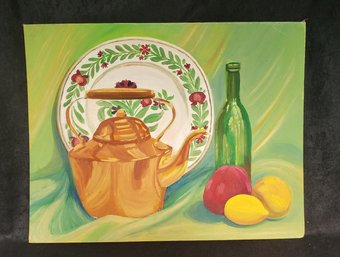 Vintage Still Life Painting Unframed