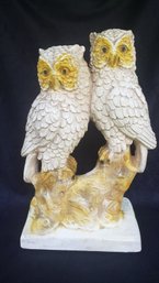 MCM Pair Of Owls Statue 17' Tall