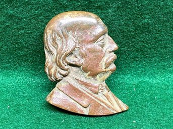 Antique Civil War Major General Benjamin F. Butler Minature Bronze/Brass Bust.