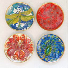 4 Pottery Barn Art Nouveau Salad Plates In Various Colors And Styles