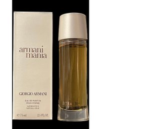 GIORGIO ARMANI- Armani Mania 2.5 Oz. Eau De Parfum Natural Spray- Slightly Used With Box